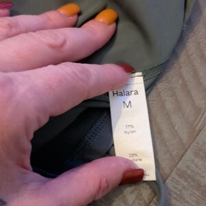 HALARA Olive Nylon Blend Top